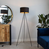 Royan Industrial Floor Lamp Black