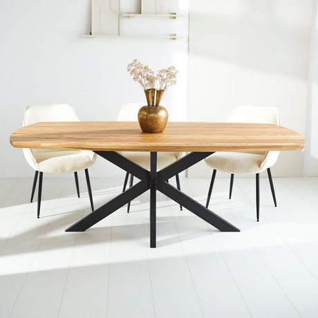 Dining Table Mikkel Oak Danish Oval Matrix Frame Small