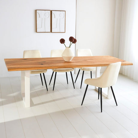 Dining Table Milas Oak U-leg White