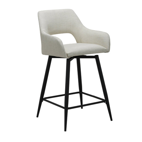 Skye Swivel Bar Stool with Armrests Cream