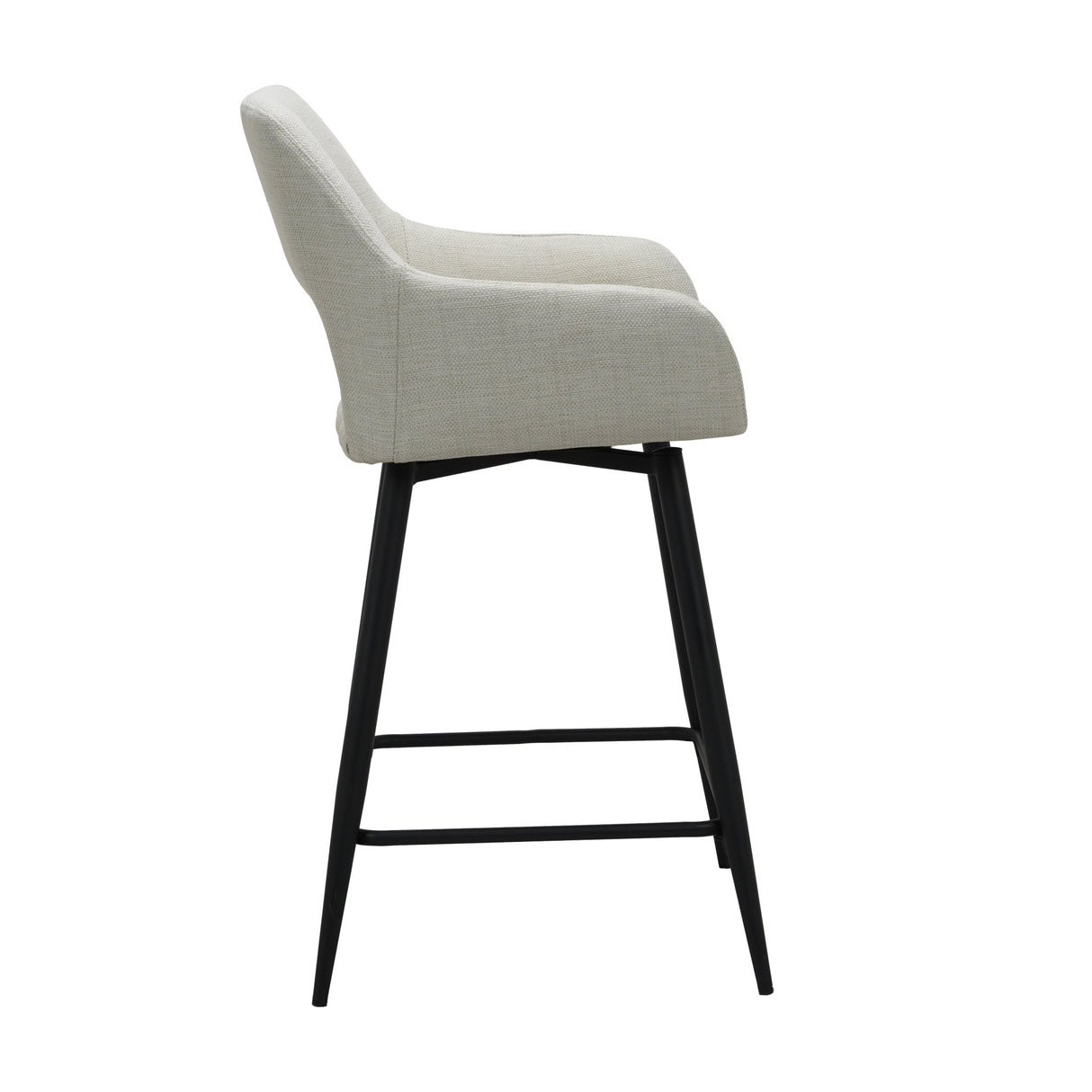 Skye Swivel Bar Stool with Armrests Cream