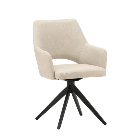 Sid Swivel Dining Chair with Armrests Anthracite