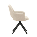 Sid Swivel Dining Chair with Armrests Anthracite