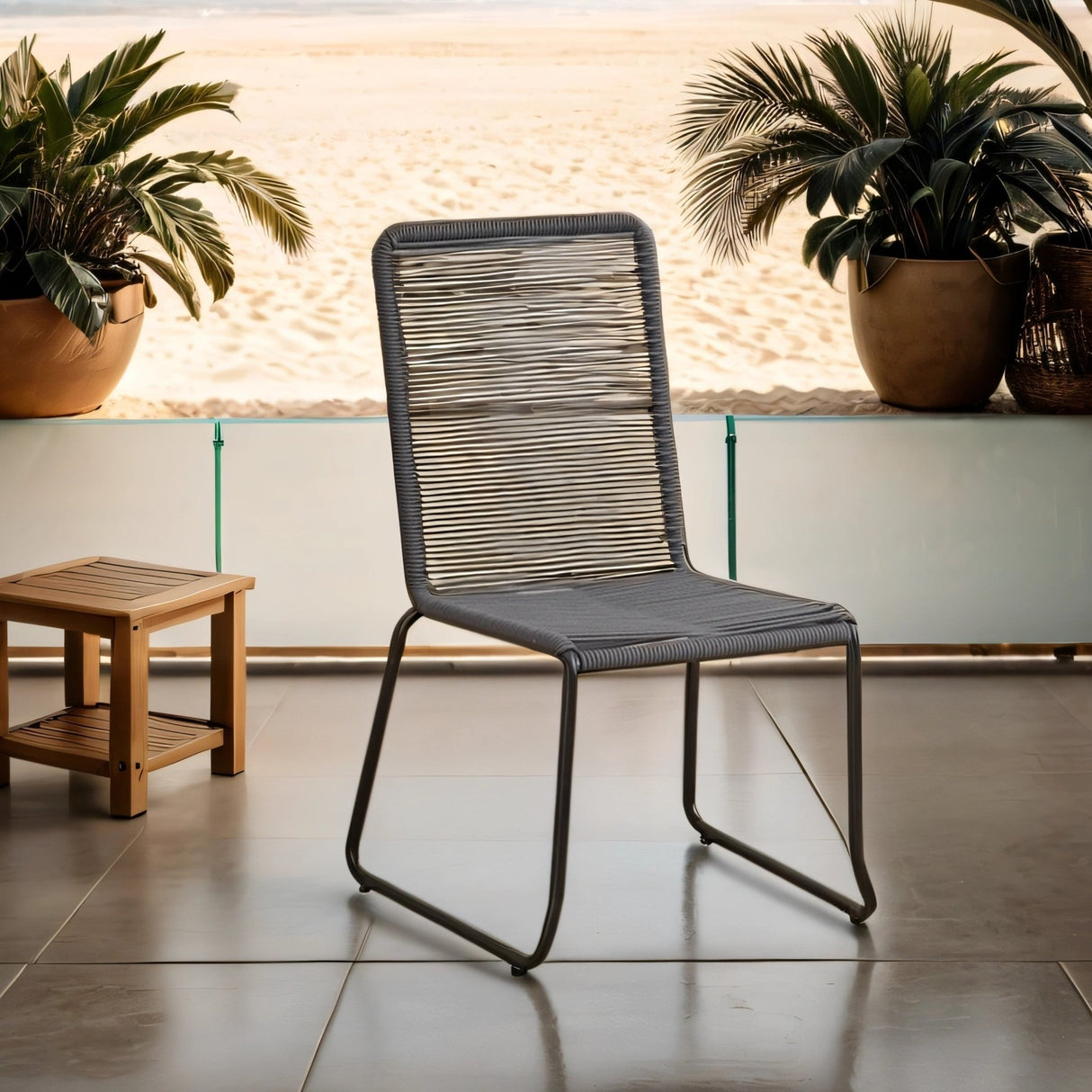 Garden chair Liza rope Anthracite