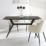 Eettafel Grace Black Dimehouse Zwart LxBxH 160x94x13 Sintered stone Sfeerfoto schuin vooraanzicht