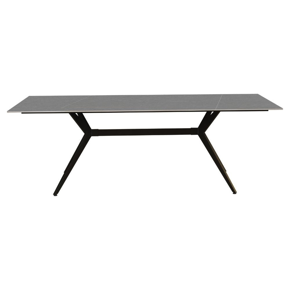 Eettafel Grace Grey Dimehouse Grijs Sintered stone Sfeerfoto schuin vooraanzicht