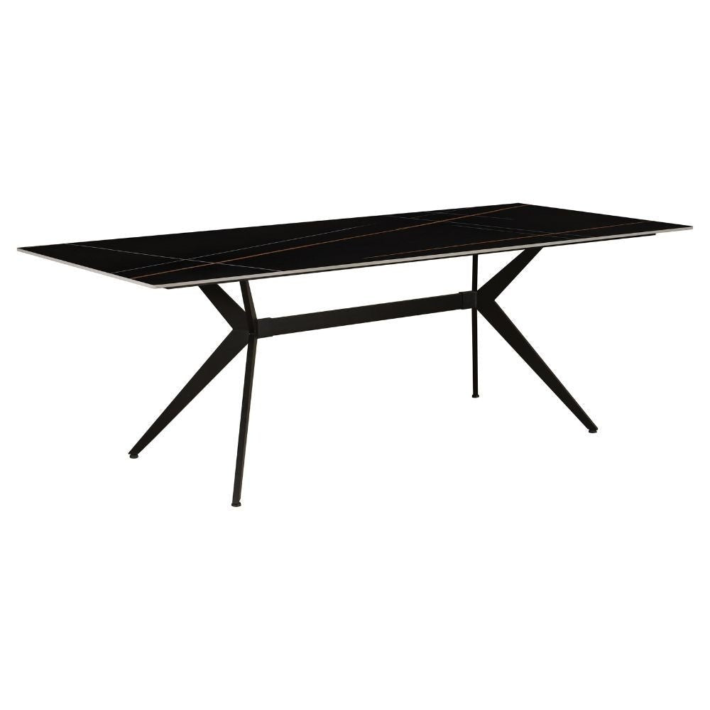 Eettafel Grace Black Dimehouse Zwart Sintered stone Sfeerfoto schuin vooraanzicht