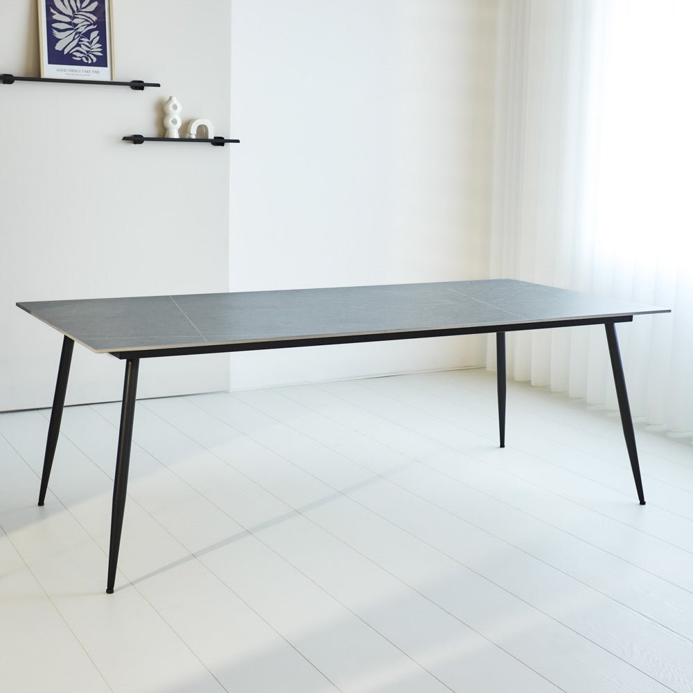 Eettafel Jules Grey Dimehouse Grijs LxBxH 237x112x13 Sintered stone Sfeerfoto vooraanzicht