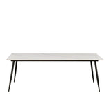 Eettafel Jules White Dimehouse Wit LxBxH 237x112x13 Sintered stone Sfeerfoto schuin vooraanzicht