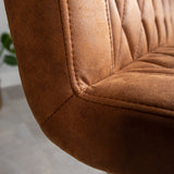 Eetkamerstoel Dean Dimehouse Cognac LxBxH 70x58x57 Stof Sfeerfoto detail