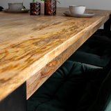 Eettafel Kansas Dimehouse Bruin LxBxH 228x108x25 Mangohout Sfeerfoto detail