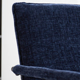 Fauteuil Hailey Chenille Dimehouse Blauw LxBxH 66x64x37 Stof Sfeerfoto detail