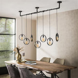 Hanglamp Hennes DH Interior Charcoal LxBxH 58x32x22 Metaal Sfeerfoto schuin vooraanzicht