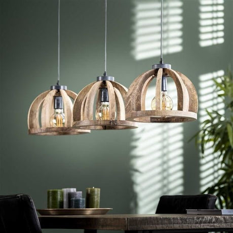 Hanglamp Madri DH Interior Mango LxBxH 102x38x35 Mangohout Sfeerfoto schuin vooraanzicht