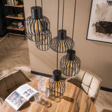 Hanglamp Hannes DH Interior Charcoal LxBxH 51x51x19 Metaal Sfeerfoto schuin vooraanzicht