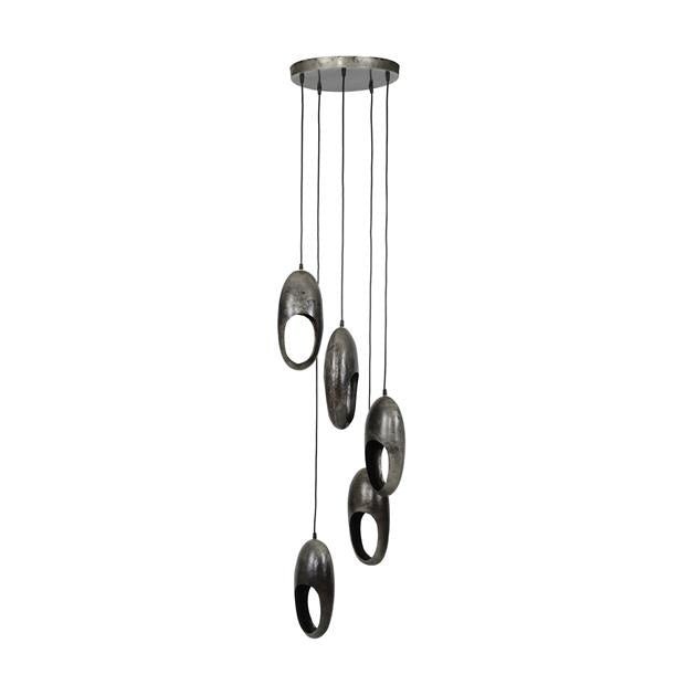 Hanglamp Jude DH Interior Zilver LxBxH 42x39x38 Zilver Witfoto vooraanzicht