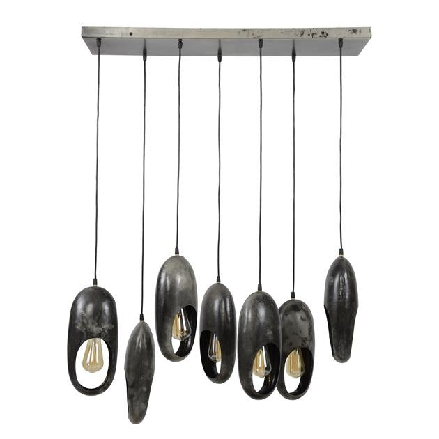 Hanglamp Jude DH Interior Zilver LxBxH 92x41x22 Zilver Witfoto vooraanzicht