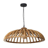 Hanglamp Wes DH Interior Mango LxBxH 89x88x31 Mangohout Witfoto vooraanzicht