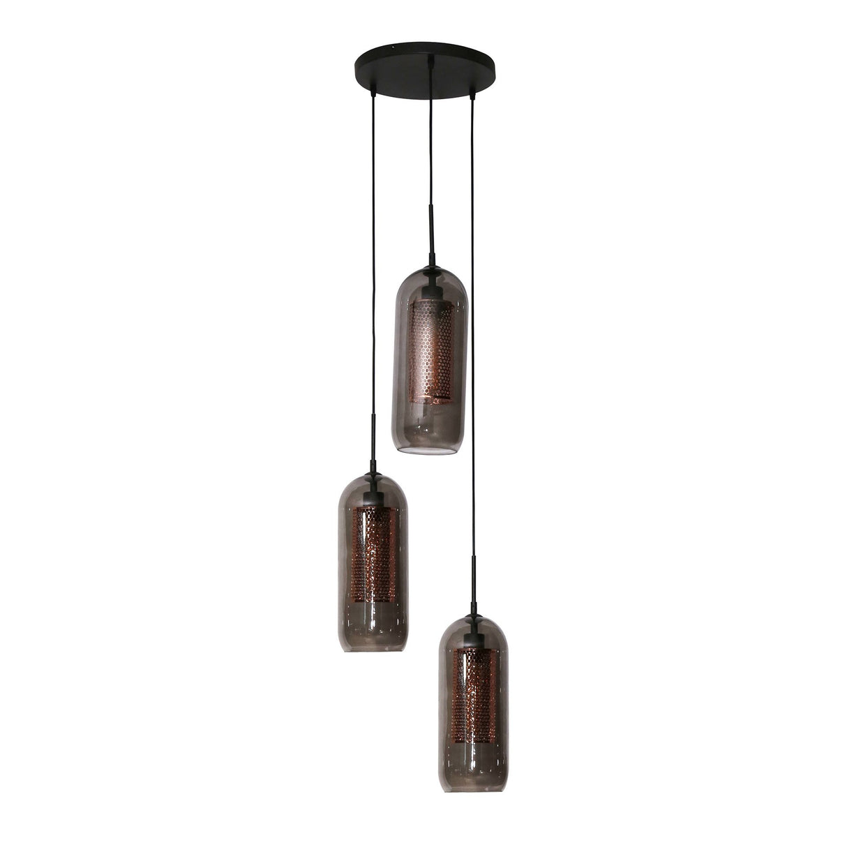 Hanglamp Amy DH Interior Zwart LxBxH 81x63x24 Metaal Witfoto vooraanzicht