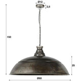 Hanglamp Leonard DH Interior Zilver LxBxH 84x84x30 Zilver Witfoto maatindicatie