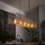 Hanglamp Sven DH Interior Zilver LxBxH 128x33x32 Zilver Sfeerfoto schuin vooraanzicht