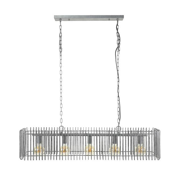 Hanglamp Sven DH Interior Zilver LxBxH 128x33x32 Zilver Witfoto vooraanzicht