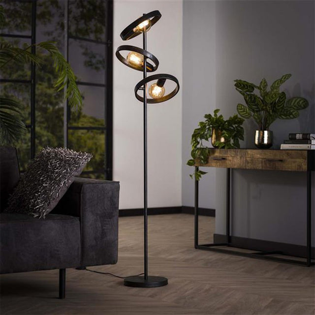 Vloerlamp Otan DH Interior Charcoal LxBxH 57x38x26 Metaal Sfeerfoto schuin vooraanzicht