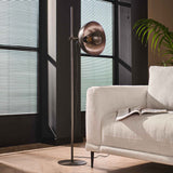 Vloerlamp Selena DH Interior Zwart LxBxH 68x36x30 Nikkel Sfeerfoto schuin vooraanzicht