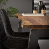 Eettafel Edge DH Interior Acacia LxBxH 186x101x7 Acaciahout Sfeerfoto detail