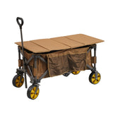 Trolley Inklapbare bolderkar bruin 90x50x55 cm Dimehouse Bruin LxBxH 75x28x28 Aluminium Witfoto schuin vooraanzicht