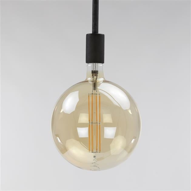 Lichtbron LED filament bol Ø20 DH Interior Amber color glas LxBxH 32x23x23 Amber color glas Sfeerfoto schuin vooraanzicht