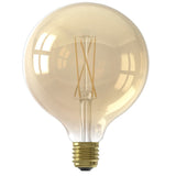 Lichtbron LED filament Bol Ø12,5 DH Interior Amber color glas LxBxH 18x13x13 Amber color glas Witfoto vooraanzicht