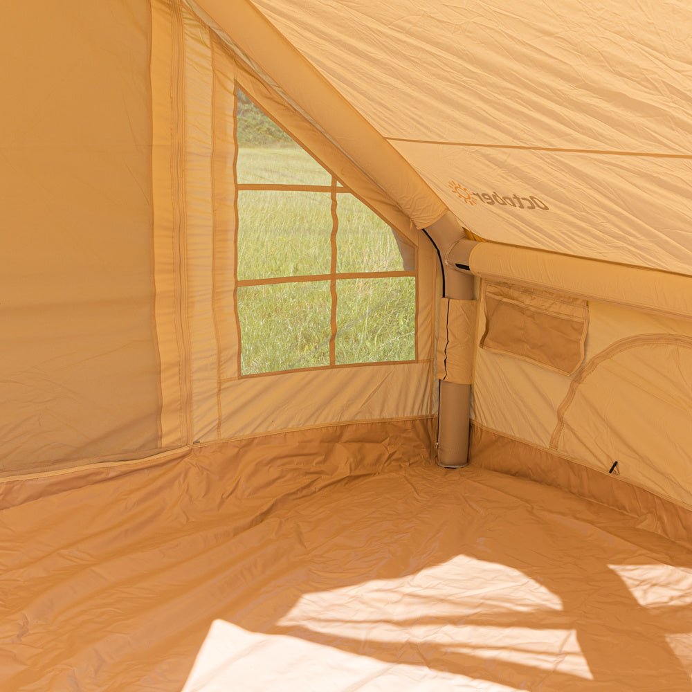 Tent Vier persoons Opblaasbaar Beige 300x200x210 cm Dimehouse Beige LxBxH 75x48x38 Katoen Sfeerfoto anders