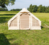 Tent Vier persoons Opblaasbaar Beige 300x200x210 cm Dimehouse Beige LxBxH 75x48x38 Katoen Sfeerfoto vooraanzicht