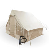 Tent Vier persoons Opblaasbaar Beige 300x200x210 cm Dimehouse Beige LxBxH 75x48x38 Katoen Witfoto zijaanzicht