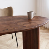 Eettafel Yves Walnut Finish Dimehouse Bruin LxBxH 225x115x9 Acaciahout Sfeerfoto detail