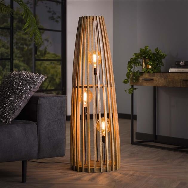 Vloerlamp Elias DH Interior Mango LxBxH 128x45x45 Mangohout Sfeerfoto vooraanzicht