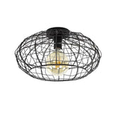 Plafondlamp Kim DH Interior Bruin LxBxH 37x37x21 Zwart bruin Witfoto vooraanzicht