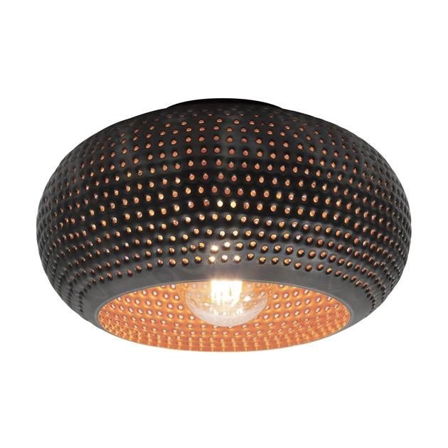 Plafondlamp Linda DH Interior Bruin LxBxH 37x37x22 Zwart bruin Witfoto vooraanzicht