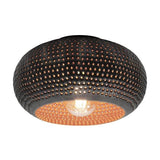 Plafondlamp Linda DH Interior Bruin LxBxH 37x37x22 Zwart bruin Witfoto vooraanzicht