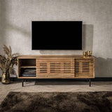 TV Meubel Monja DH Interior Acacia LxBxH 144x49x49 Acaciahout Sfeerfoto in situatie