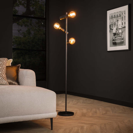 Vloerlamp Glenn DH Interior Charcoal LxBxH 57x29x19 Metaal Sfeerfoto in situatie