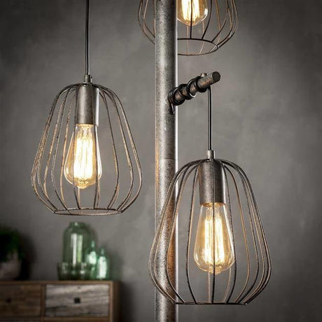 Vloerlamp Mauro DH Interior Oud zilver LxBxH 76x46x37 Oud zilver Sfeerfoto detail