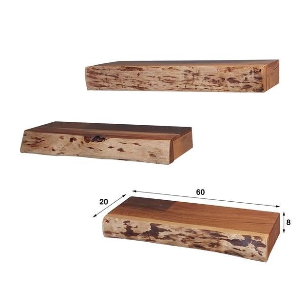 Wandplank Youri DH Interior Acacia Acaciahout Witfoto maatindicatie