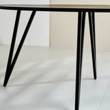 Eettafel Cesar Dimehouse Zwart LxBxH 195x105x9 Mangohout Sfeerfoto detail