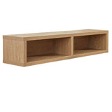 TV Meubel Bernie Rustiek Eiken Dimehouse Eiken LxBxH 146x36x31 Melamine Witfoto schuin vooraanzicht